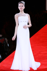 White Prom Gown Evening Wedding Dress