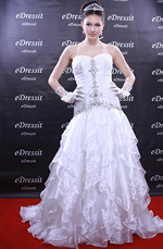 White Prom Gown Evening Wedding Dress
