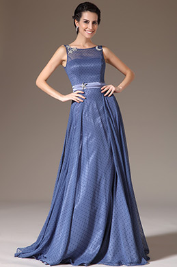 Sheer Top Mother of the Bride Dress