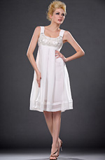 элегантное белое коктейльное платье