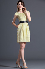 Stylish Design Yellow Cocktail Dress Party Dress