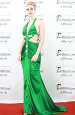 Green Sexy Ball Prom Gown Evening Dress