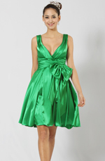 Charming V neckline Evening Dress