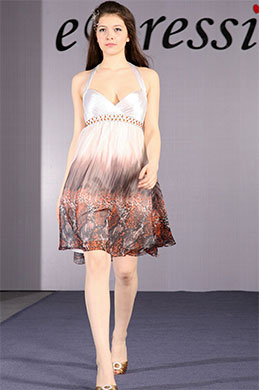 Halter Herziges Party Cocktailkleid Halter Herziges Party Cocktailkleid