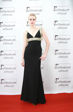Beyonce Knowles Schwarz Ballkleid Abendkleid lang