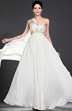 Novedad Fantastico Encaje Solo hombro Vestido de noche