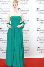Angelina Jolie Green Celebrity Party Evening Dress