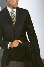 100% Wool Black Men Suits