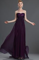 Neu 100% Seide Trägerlos Elegant Abiballkleid