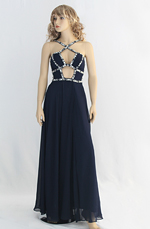 On Sale !! dark blue prom dress evening dress
