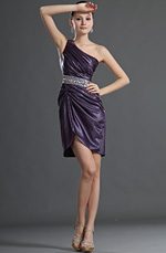 Ein Schulter Ballkleid Cocktail Abendkleid