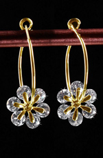 New Brightly Flower shape earring