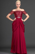 Stylish Off Shoulder Mother of the Bride Dress