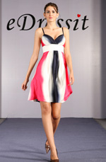 Chic Gradient Color Party Cocktail Dress