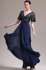 New Sexy V Neck Sequins Mother of the Bride Dress