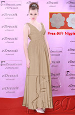 beige prom dress - ON SALE !