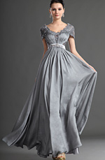 2012 Nuevo Escote en V con Mangas Vestido de Honor para Dama 2012 Nuevo Escote en V con Mangas Vestido de Honor para Dama