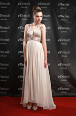 Halle Berry cérémonie/bal Beige robe de soirée