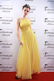 Blake Lively Gelbes Abendkleid lang