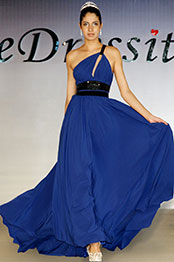 Stylish Single Shoulder Evening Dress