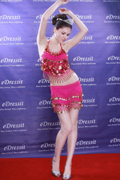 Pink Sexy Sequins Dancing Dress