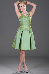 Robe de Demoiselle d'Honneur Col en V