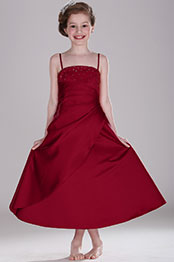 Red Cute Flower Girl Dress