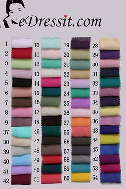 Pleated Chiffon Color Chart