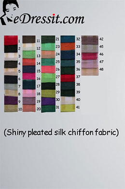 Shiny Pleated Silk Chiffon Color Chart