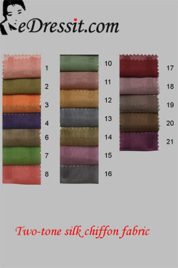 Two Tone Silk Chiffon Color Chart