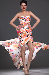 estilo Escote de cariño Vestido de Coctel con Cola desmontable