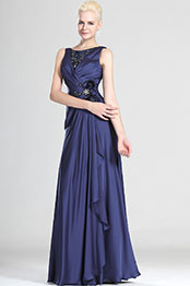 A La Mode Bleu Foncé Robe de Soirée/Robe de Gala