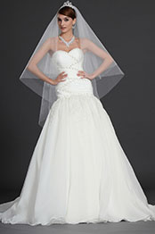 Sweetheart Lace Tulle Wedding Gown Prom Gown