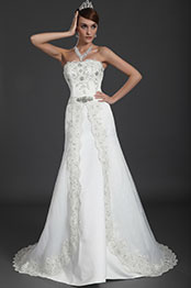 Amazing Beaded Strapless Wedding Gown
