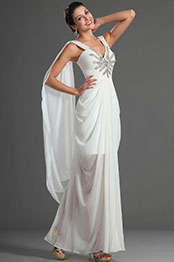 Sexy V-Cut Neckline Wedding Gown