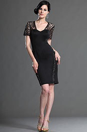 Amazing Black Lace Sleeves Mother of the Bride Dress