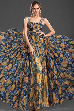 New Gorgeous Straps Multi-color Evening Dress