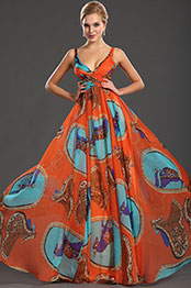 Wundervoll V-Ausschnitt Abendkleid