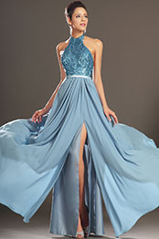 Nouveautés Charmante Paillettes Bleu Robe de Soirée Nouveautés Charmante Paillettes Bleu Robe de Soirée