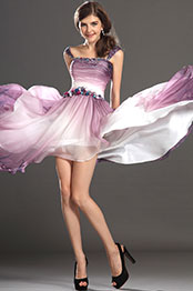 New Gorgeous  Multicolor Straps Evening Dress