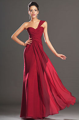 Nouveautés Rouge Une Bretelle Robe de Soirée Nouveautés Rouge Une Bretelle Robe de Soirée