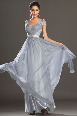 Nouveautés Adorable Chapeau Manches Dentelle Robe de Soirée Nouveautés Adorable Chapeau Manches Dentelle Robe de Soirée