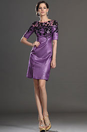 Elegant Short sleeves Lace Mother of the Bride Dress