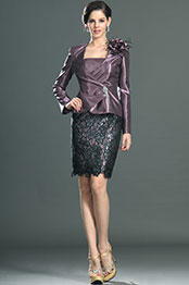 Elegant Strapless Dress with Jacket Mother of the Bride Dress Day Dress
