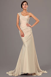 Elegant Ein Schulter Abendkleid