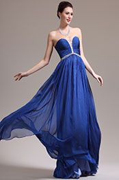 Nouveauté Bustier Décolleté Coeur Bleue Robe de Soirée Nouveauté Bustier Décolleté Coeur Bleue Robe de Soirée