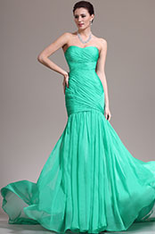 Nouveauté Adorable Bustier & Coeur Verte Robe de Soirée