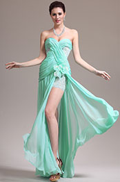 New Gorgeous Sweetheart Hand-made Flower Evening Dress Prom Gown