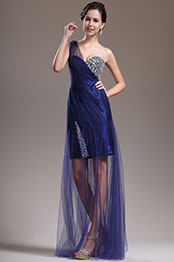 Sexy Scharmant Ein Schulter Cocktail Abendkleid