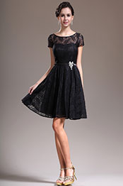 Lindo Manga de Chapeo Overlace Poco Nero Vestido de Vela Lindo Manga de Chapeo Overlace Poco Nero Vestido de Vela